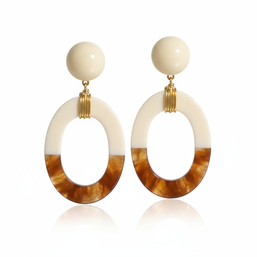 Boucles d'oreilles AZERIA résine noam