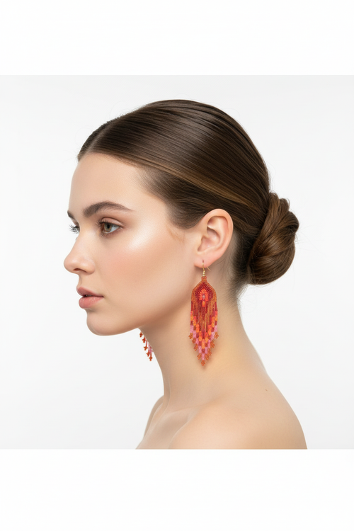 Boucles d'oreilles portées - taille réelle