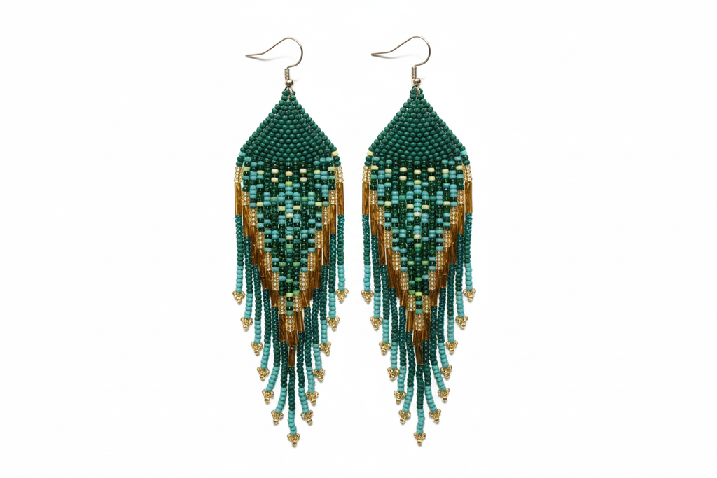 Boucles d'oreilles vertes haute résolution format paysage