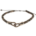Bracelet "Just Me" en corde de basse fixation horizontale et pierre naturelle