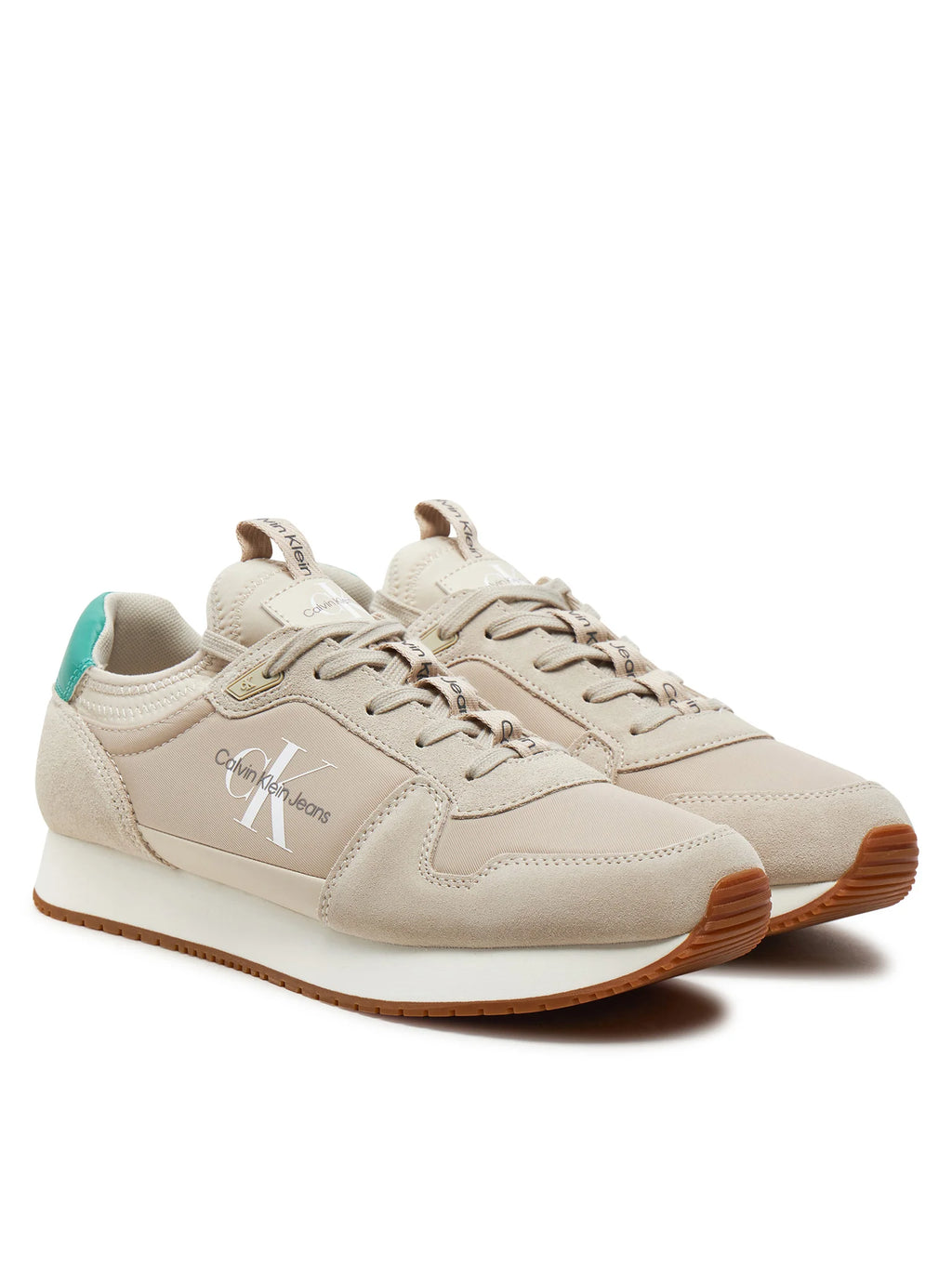 Basket Calvin klein beige sneakers runner sock