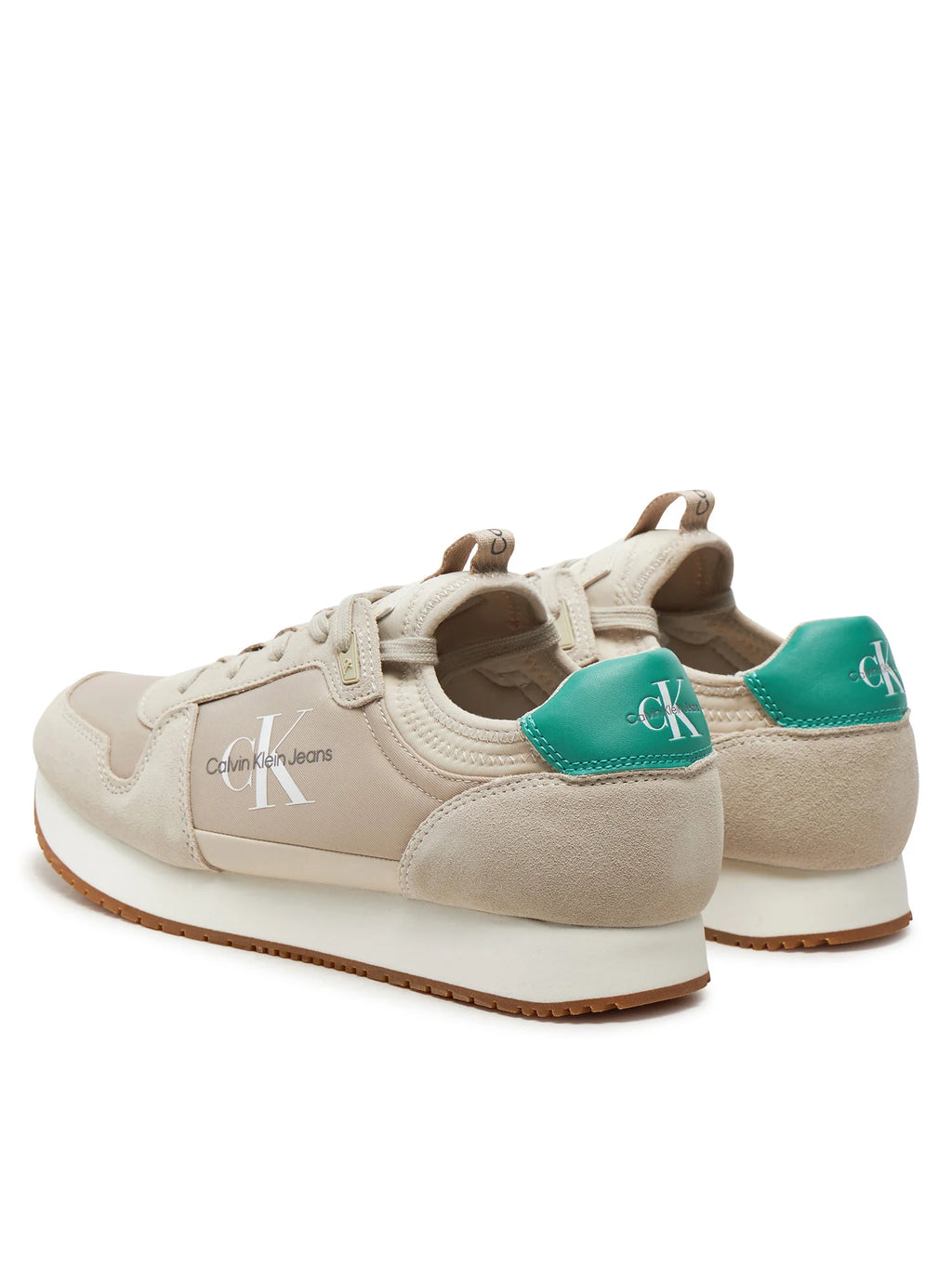 Basket Calvin klein beige sneakers runner sock