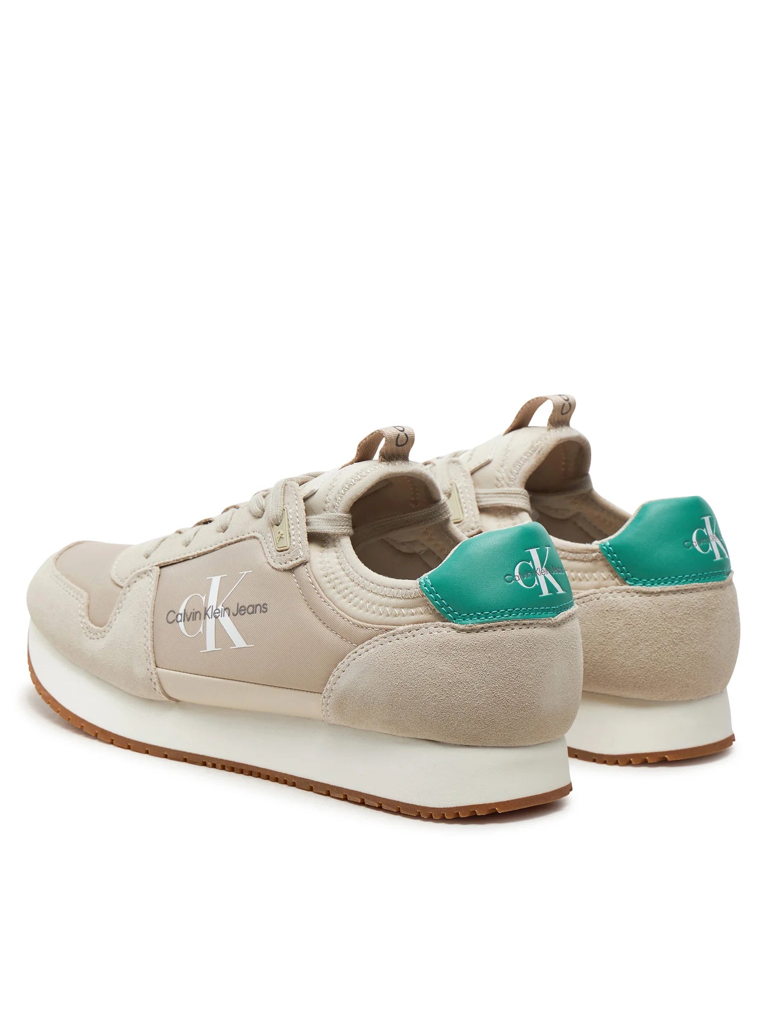 Basket Calvin klein beige sneakers runner sock