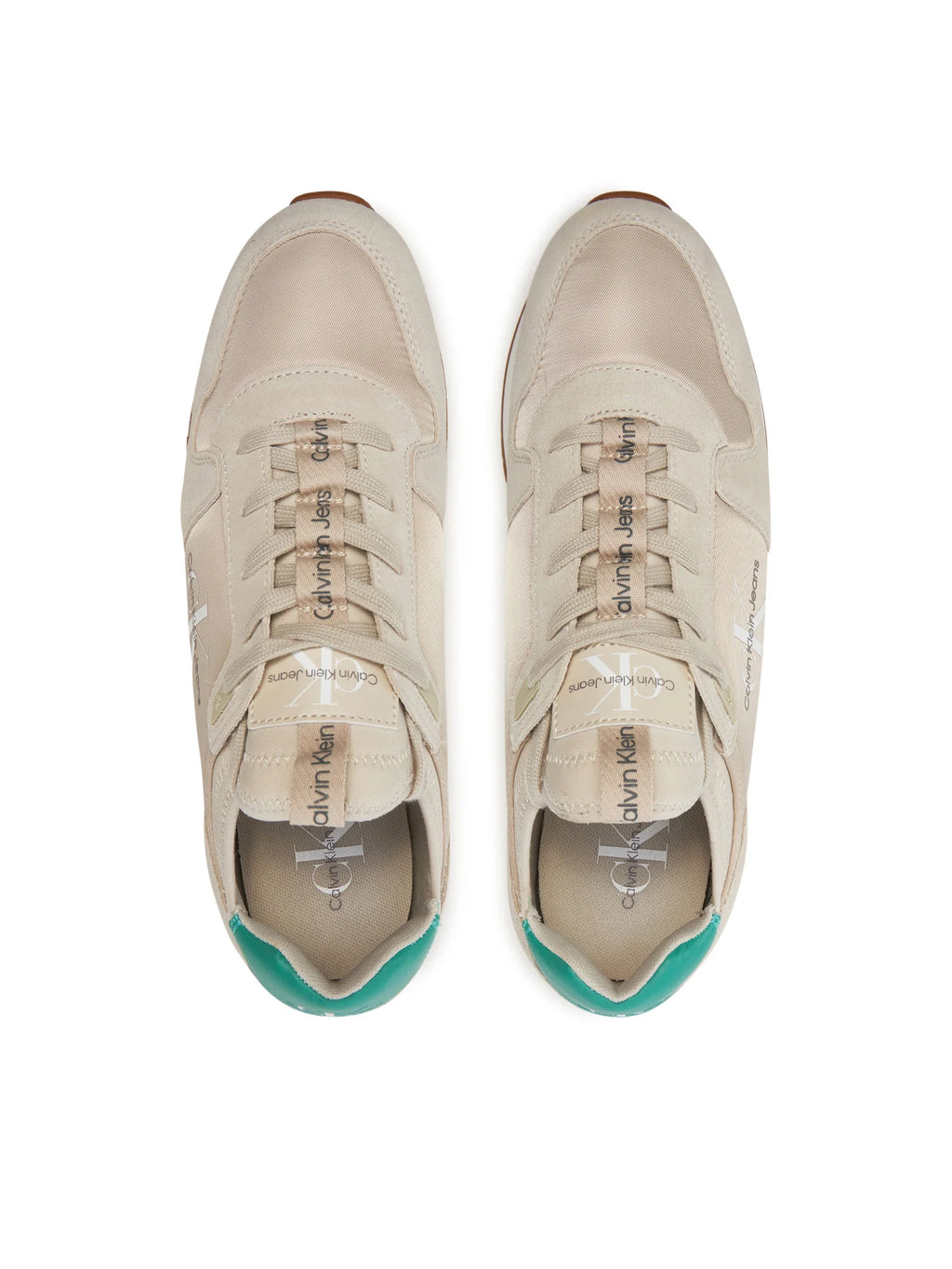 Basket Calvin klein beige sneakers runner sock