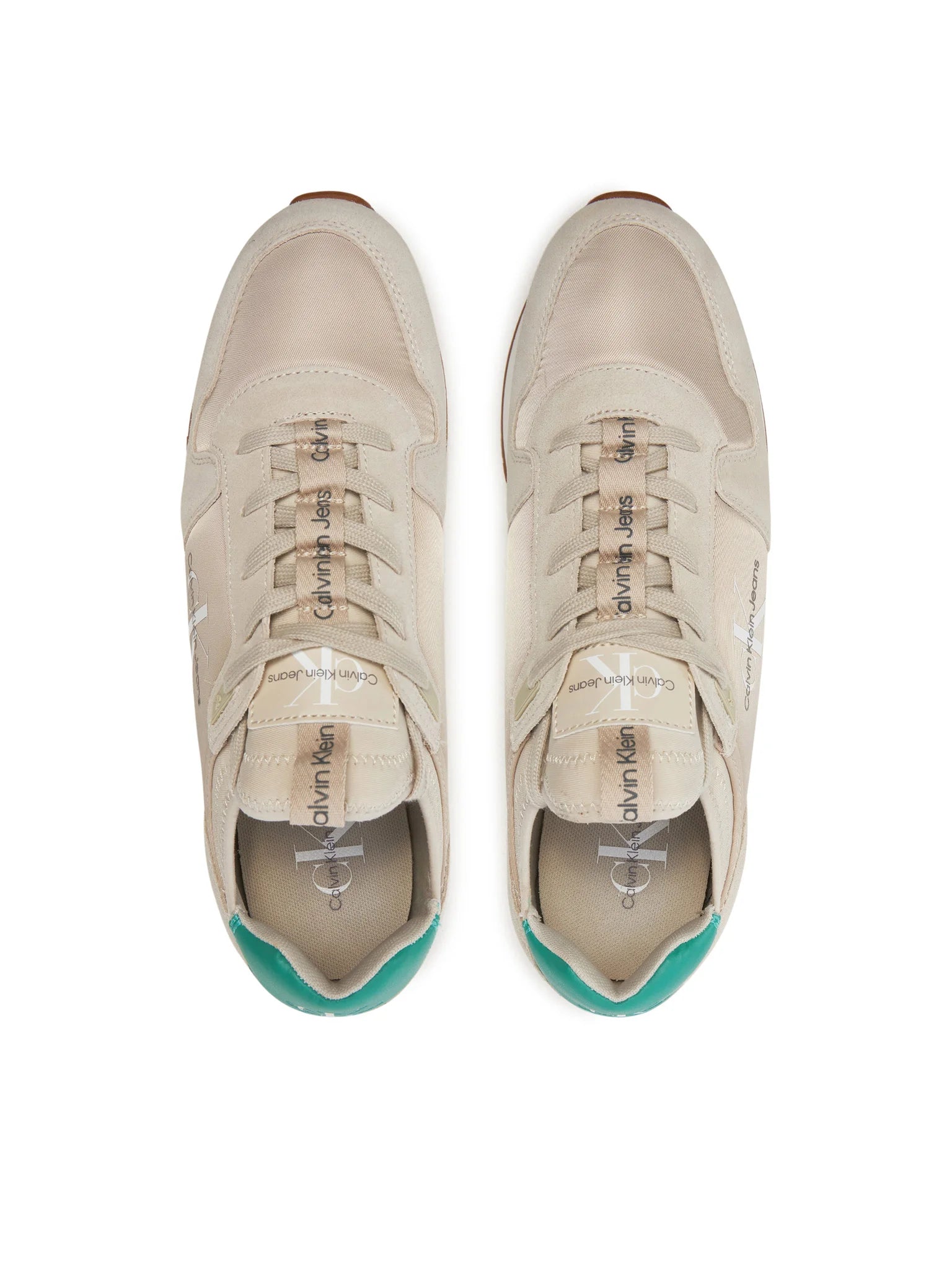 Basket Calvin klein beige sneakers runner sock