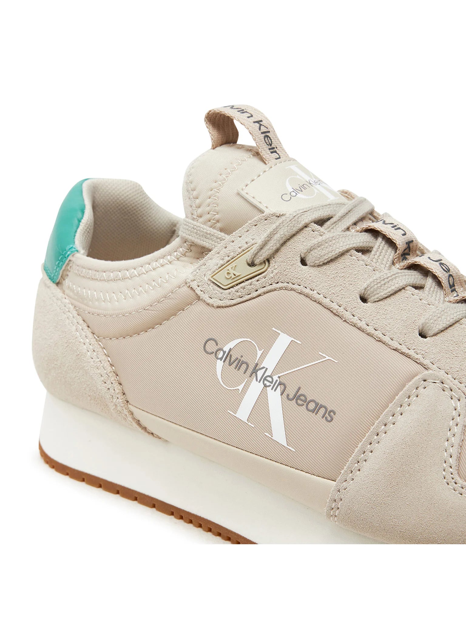 Basket Calvin klein beige sneakers runner sock