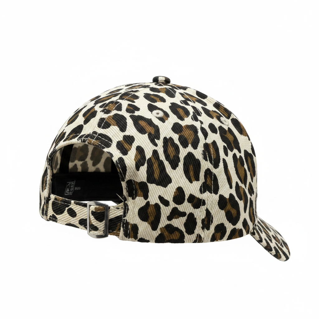 Casquette léopard - détail tissu