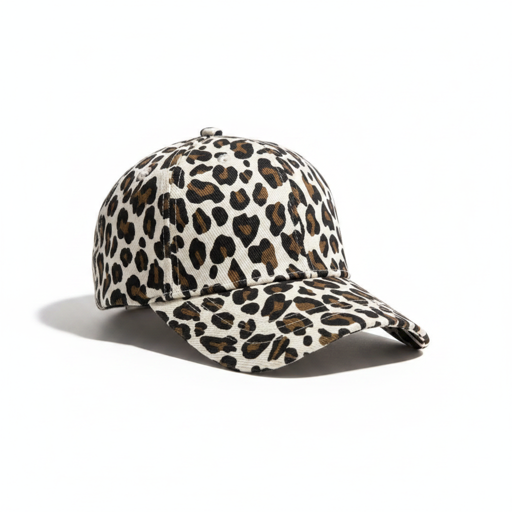 Casquette Léopard fond blanc luxe