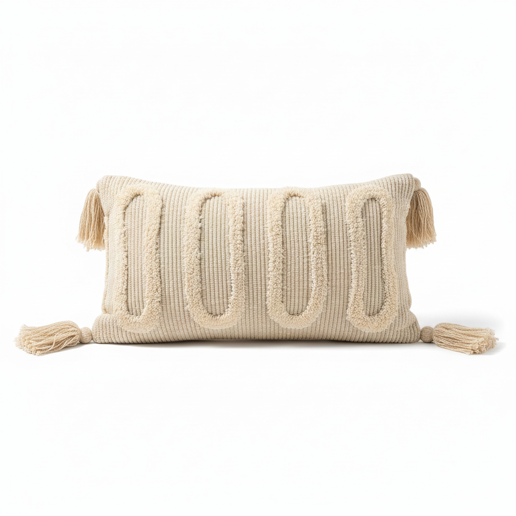 Coussin 53x33 face fond blanc