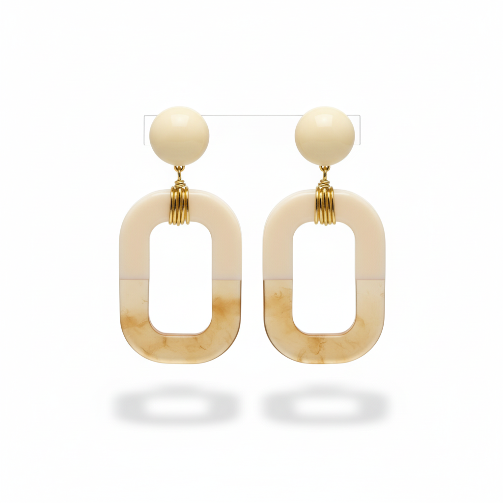 Fond blanc luxe pour boucles d'oreilles