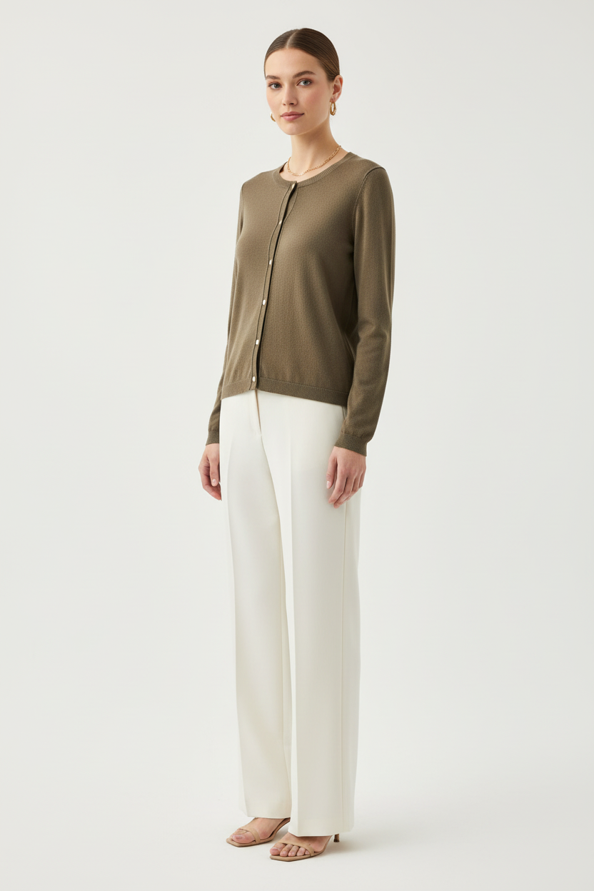 Gilet Cream – Sur mannequin