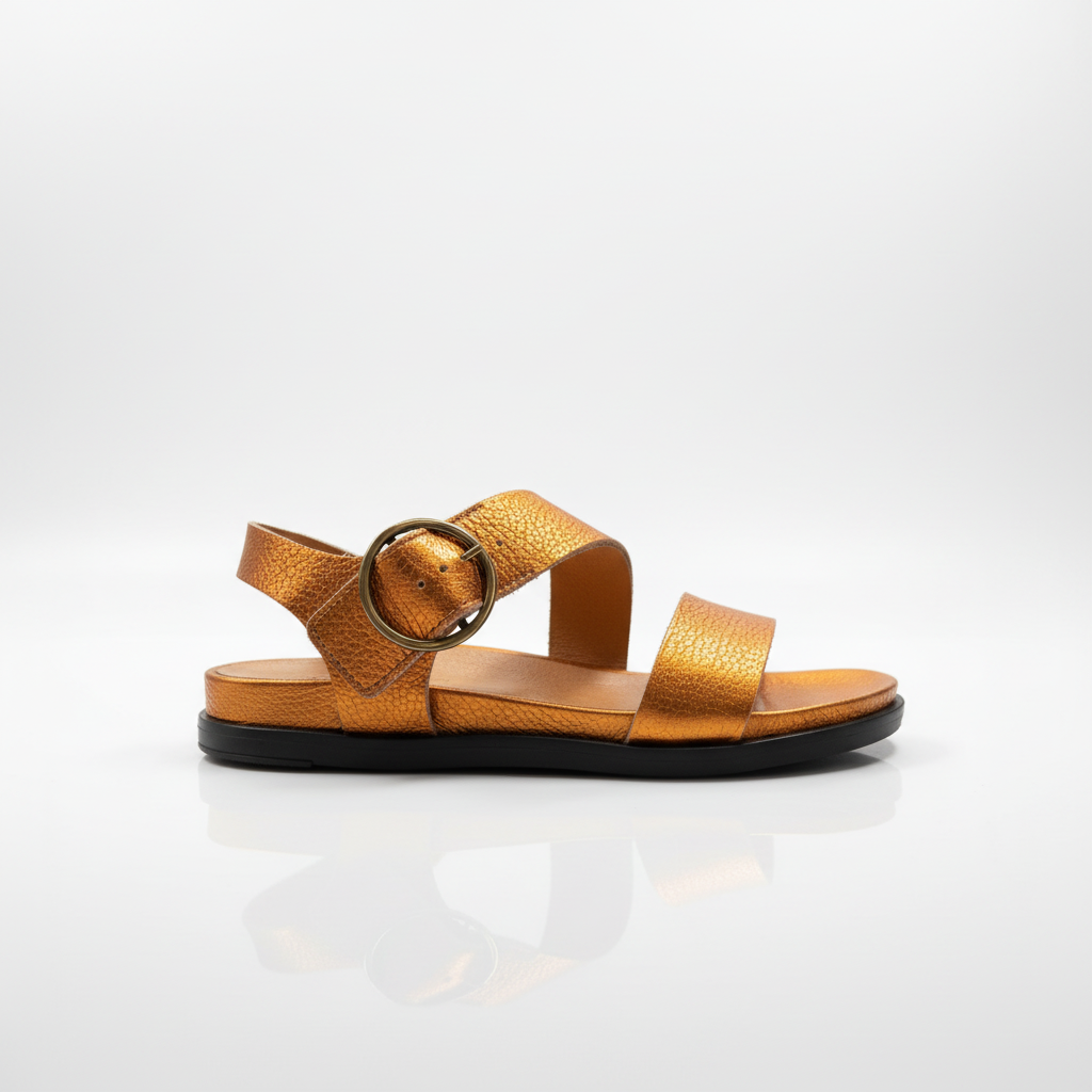 Sandale Minka Design cuir métallisé bronze - vue profil