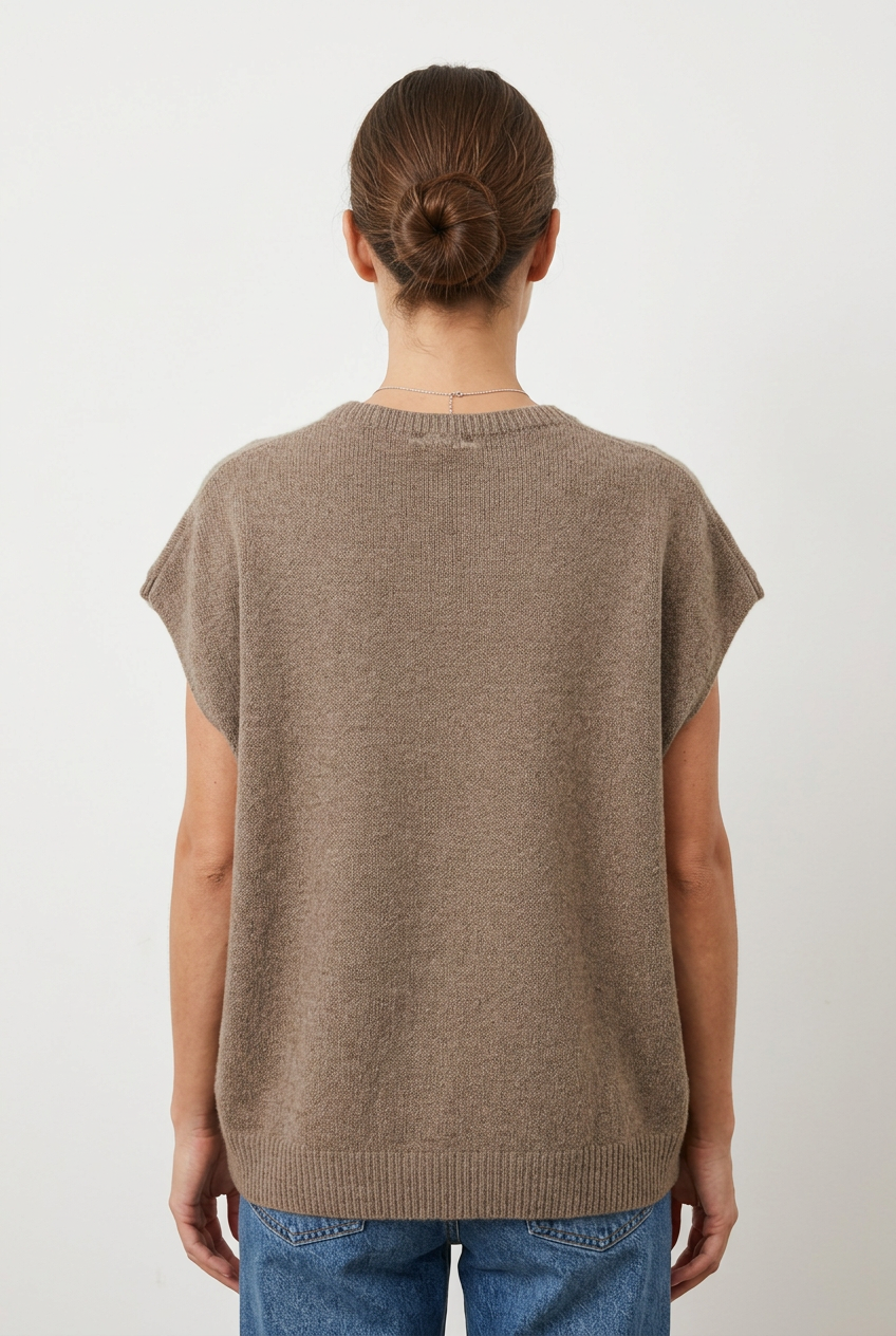 Pull ample à manches courtes – Alpaga superfine