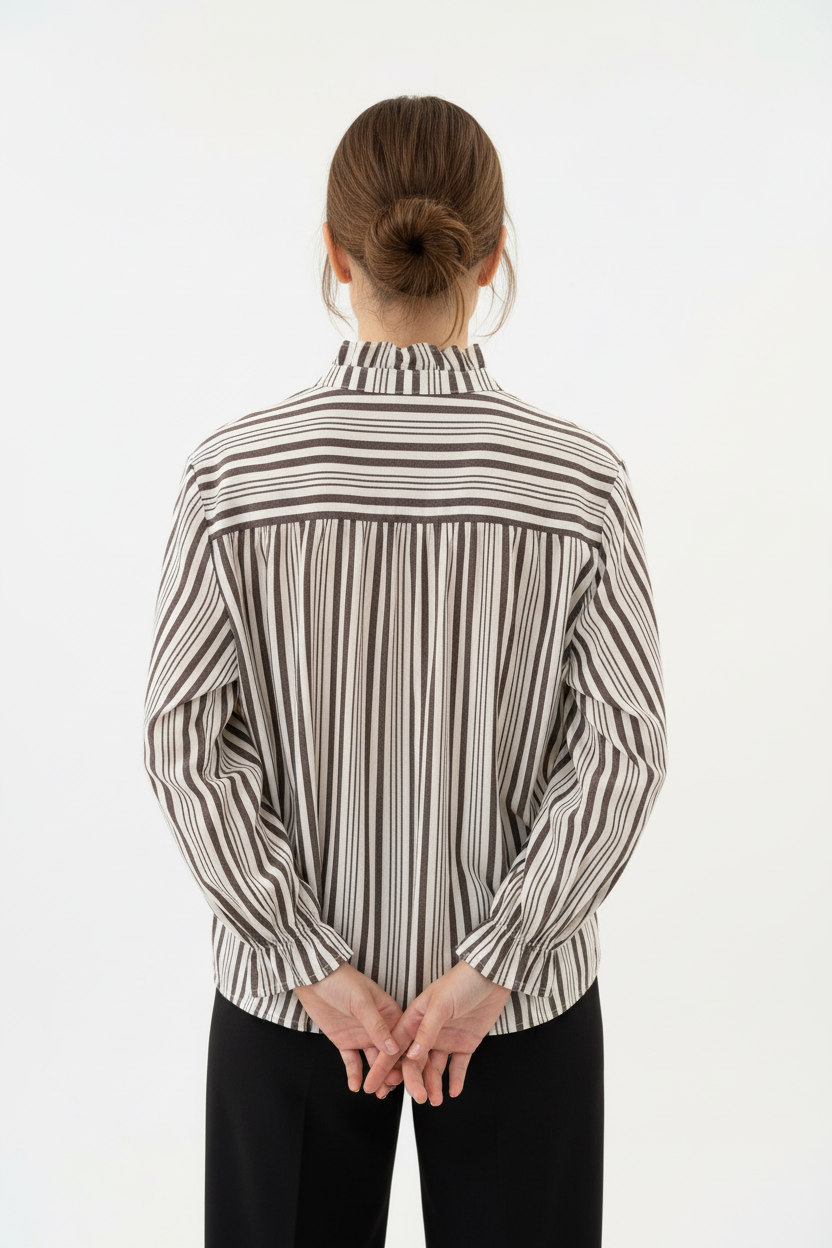 Blouse Senes rayures marron - Vue de dos