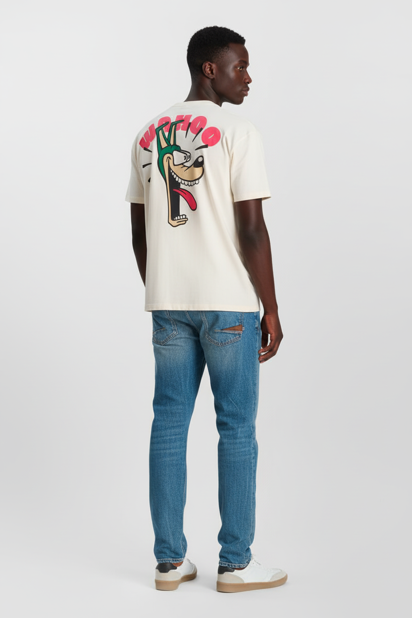 T-shirt Velokrom homme - vue complète de dos avec imprimé