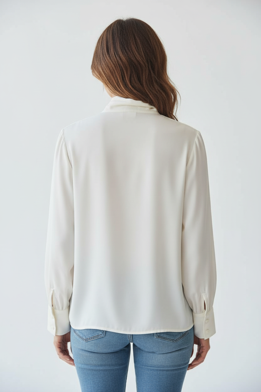 Blouse Senes viscose blanche - Vue de dos