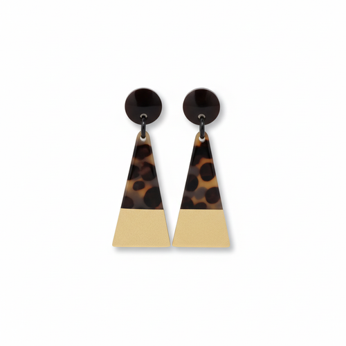 Boucles d'oreilles imprimé léopard sur fond blanc