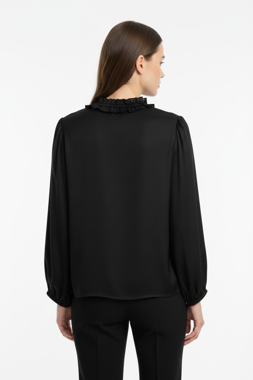 Chemisier Cecile Wang noir - Vue dos