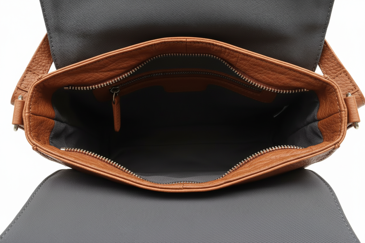 Intérieur sac gros plan