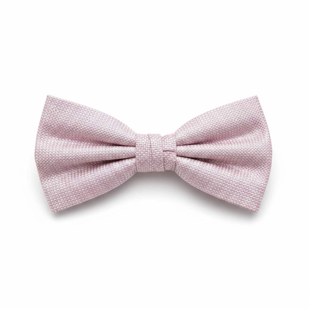 Nœud Papillon Soie Rose texturé