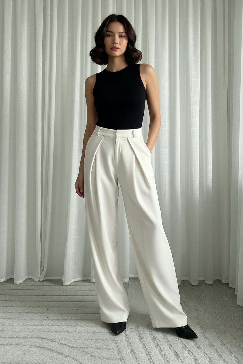 Pantalon Blanc Cassé – Face éloignée