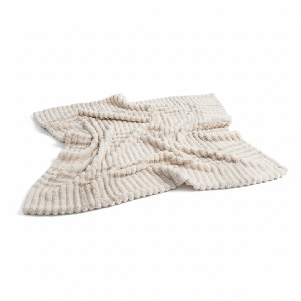 Plaid Inger écru déplié