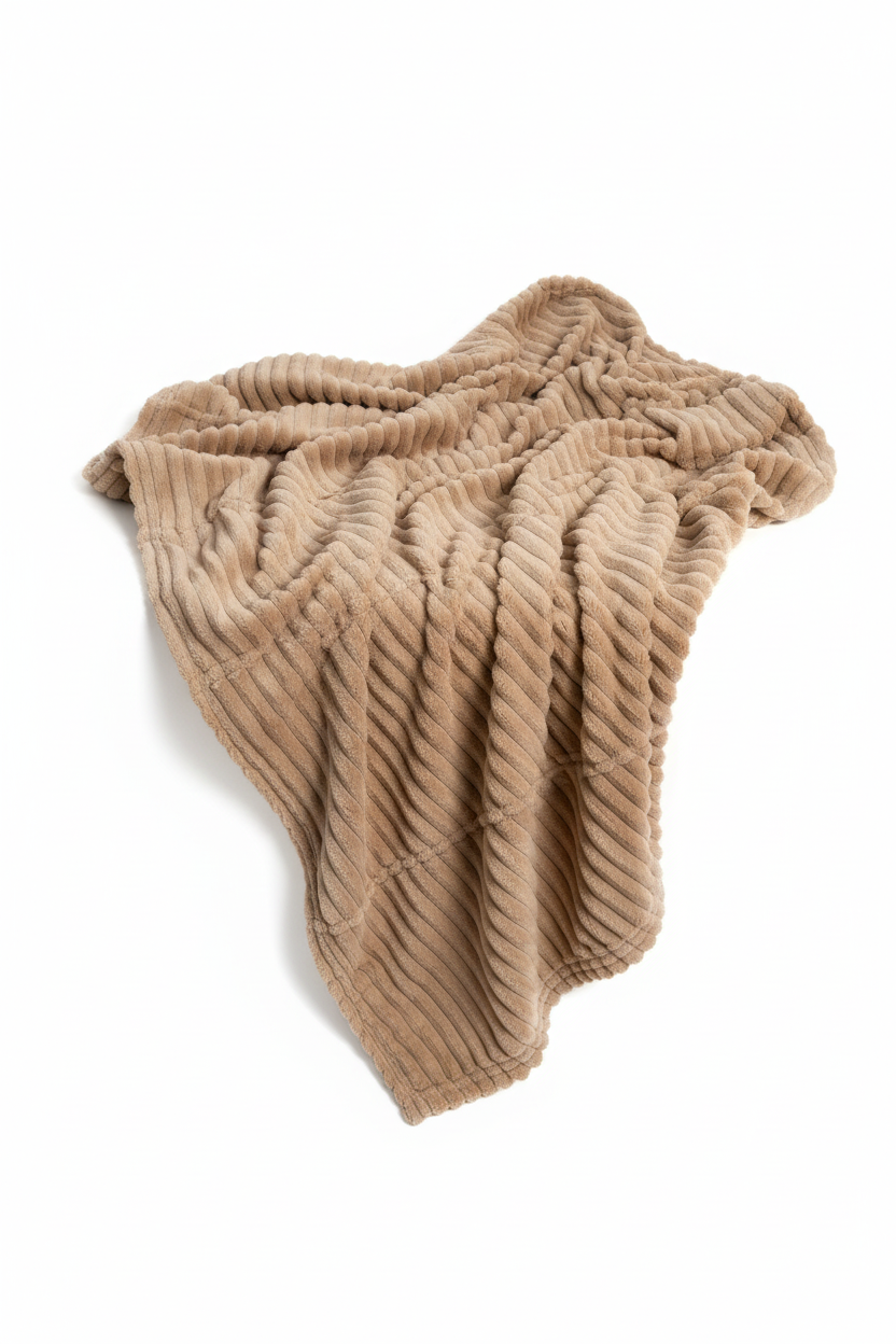 Plaid Jarvis beige taupe déplié