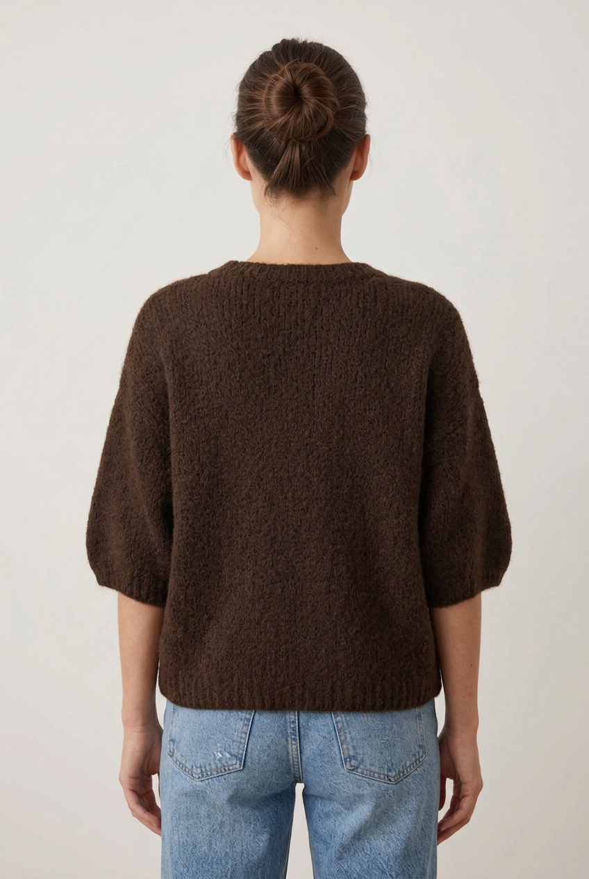 Pull Maëlys marron de dos