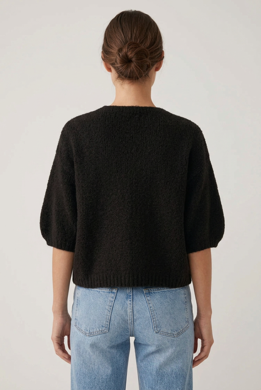 Pull Maëlys noir de dos
