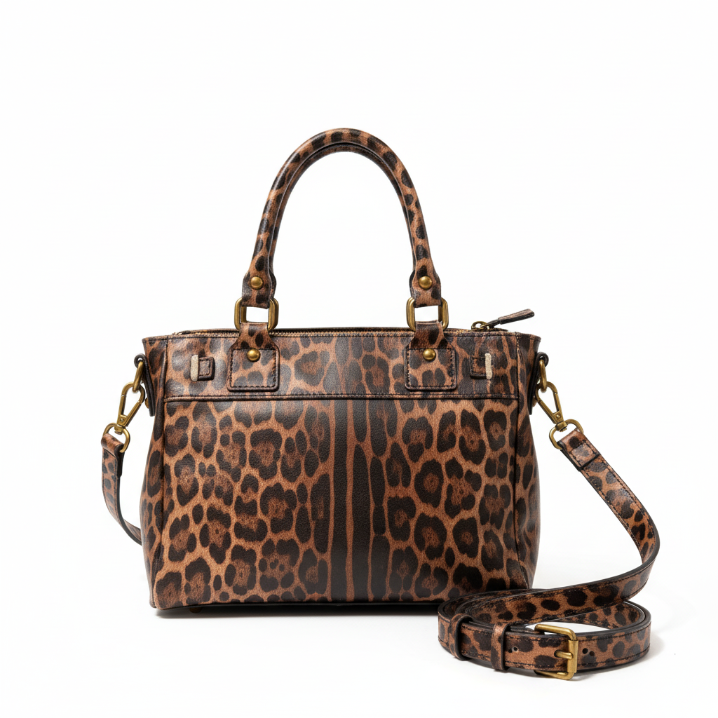 Sac cuir léopard - vue arrière