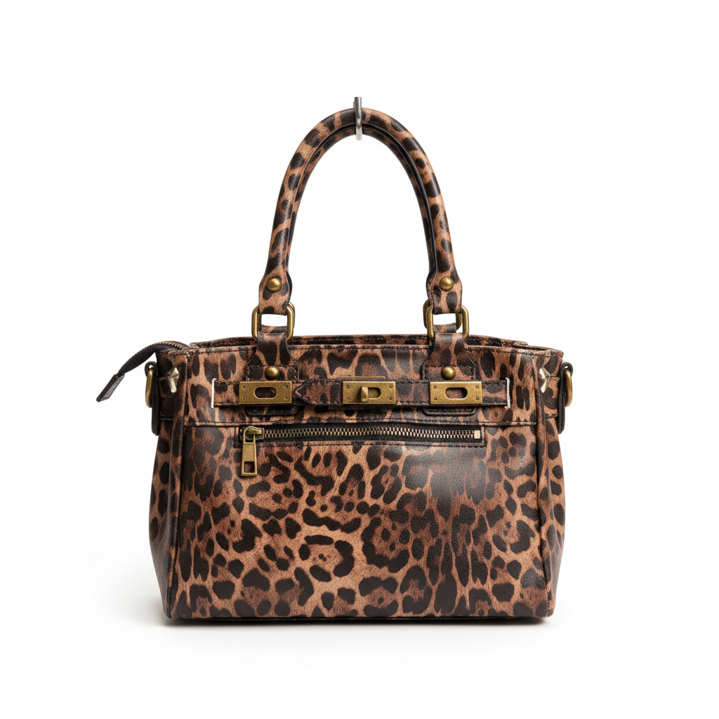 Sac cuir léopard - vue de face