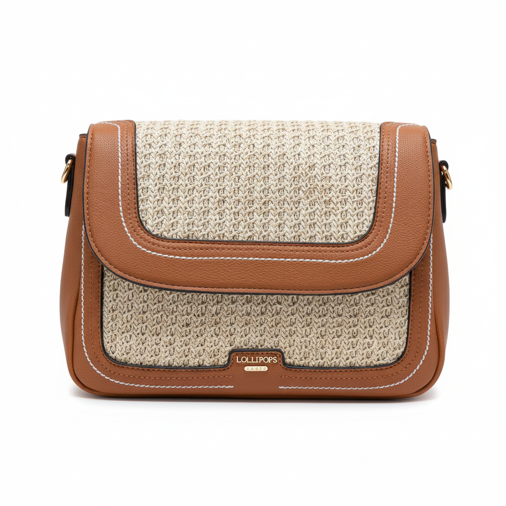 Sac Lollipops camel fond blanc