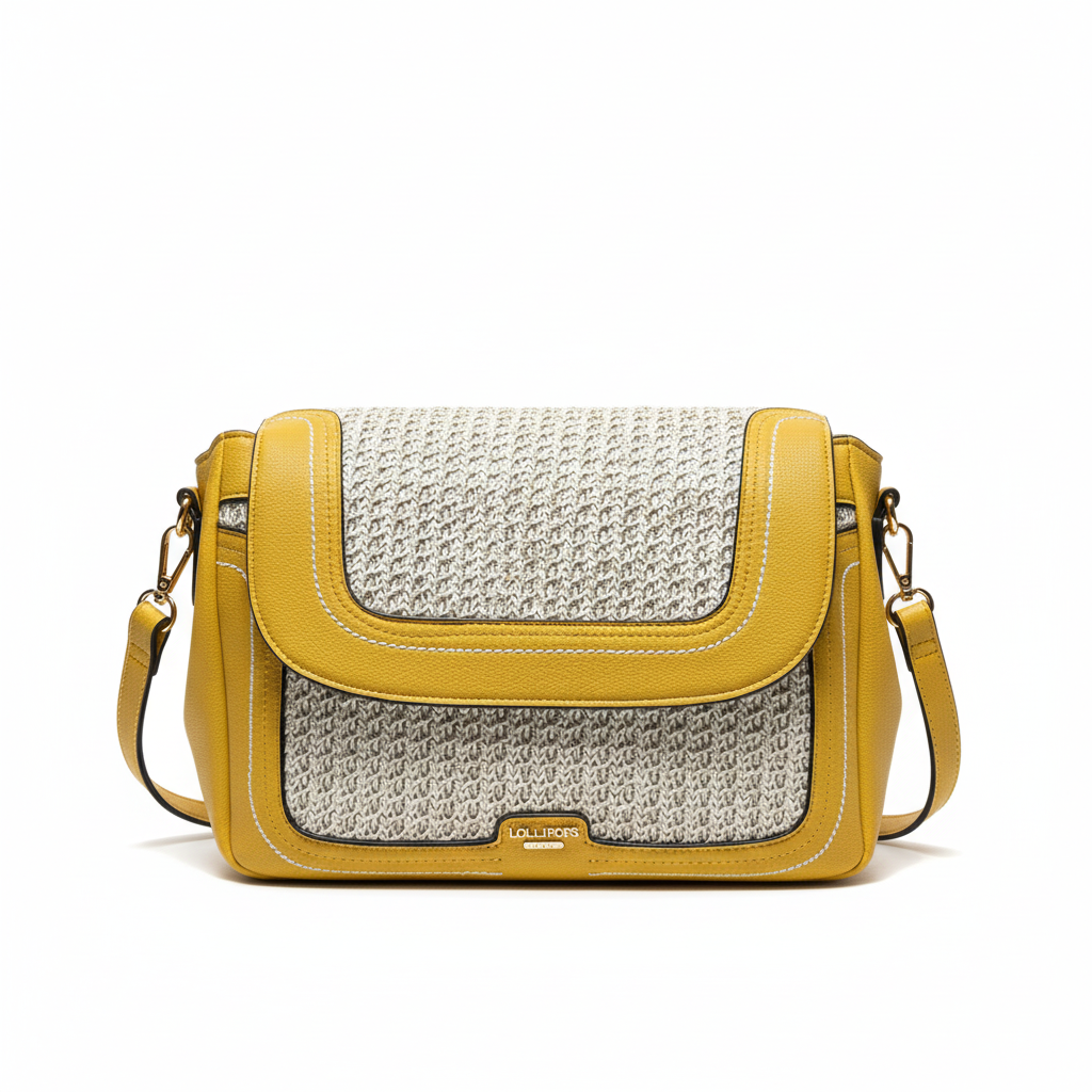 Sac Lollipops jaune et tissus 