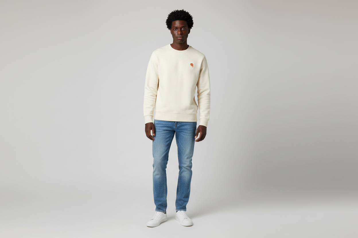 Sweat beige DUM'S coton