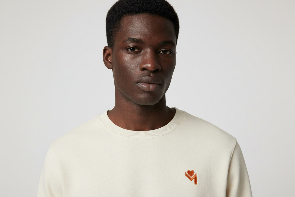 Sweat beige - vue buste