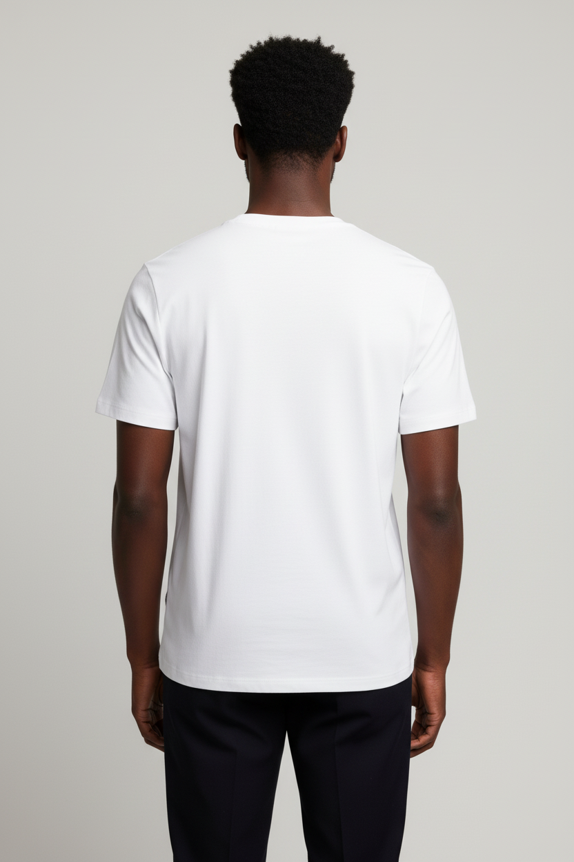 T-shirt blanc porté dos