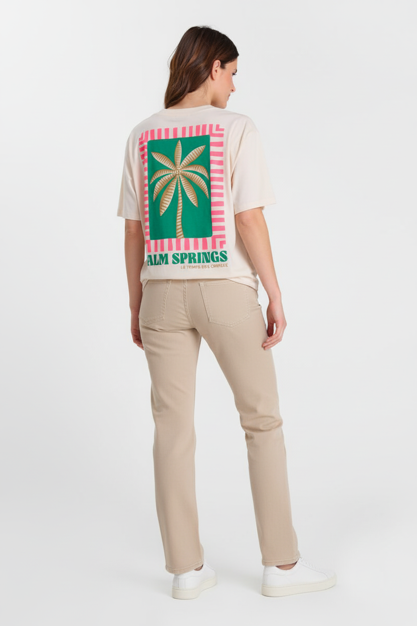 T-shirt Palm Springs - vue de dos complète avec baskets