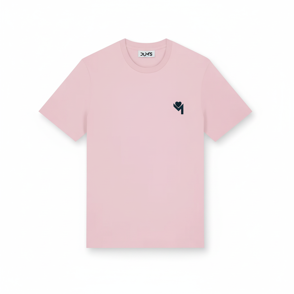 T-shirt DUM'S rose logo poitrine